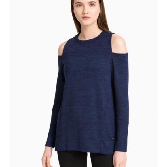 Calvin Klein Cold Shoulder Top - Picture 2 of 5